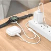 Incarcator wireless Borofone BQ22 iWatch and mobile phone (2-in-1) [White]